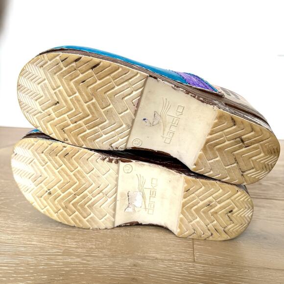 Dansko Women's Leather Clog Size 41 Music Dance Theme Custom Hand Painted - Picture 6 of 11